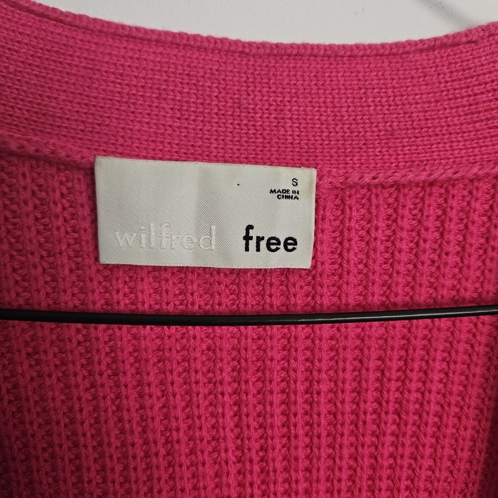 Wilfred Free Pink Merino Wool Unwind Cardigan Size S - Picture 6 of 10